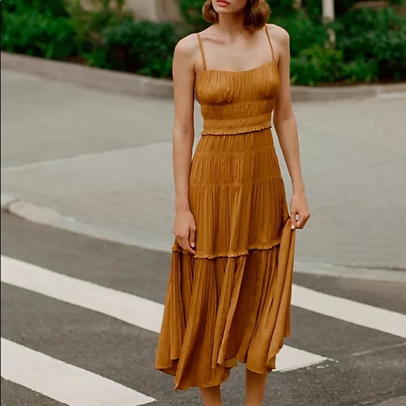 New Anthropologie ruched slip dress - Picture 2 of 4